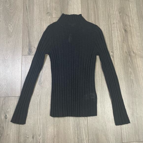 Madewell Harry Sheer Alpaca Mock Neck Lightweight Shirt US Women's XS New - Picture 1 of 6